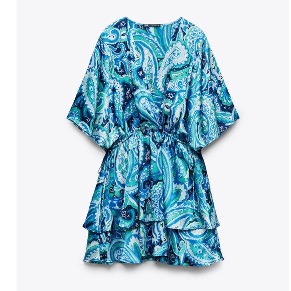 Zara flowy blue dress - Picture 4 of 7